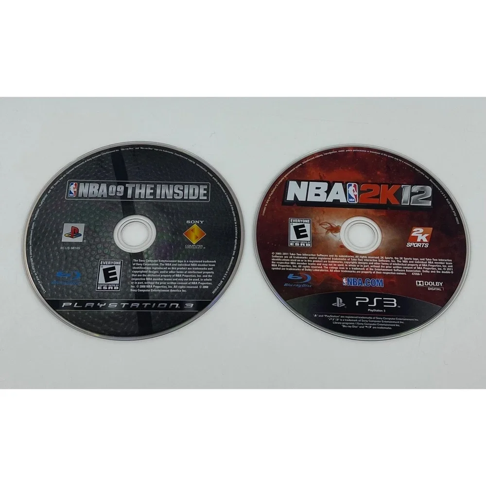 Playstation game lot - PS3 NBA 2K12 - NBA 09 The inside - Disc Only -‎ Tested
